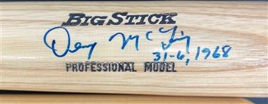 Lot of 3 Signed Bats: Glen Davis, Bob Feller, and Denny McClain (Third Party Guarantee) 