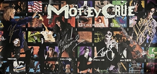 Motley Crue Group Signed 11 x 17 'Generation Swine' Tour Poster (4 Sigs)(Beckett/BAS LOA)
