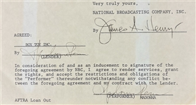 Madonna Dual-Signed 1985 SNL Appearance Document w/ Rare Madonna Penn Autograph (JSA LOA)