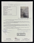 Madonna Dual-Signed 1985 SNL Appearance Document w/ Rare Madonna Penn Autograph (JSA LOA)
