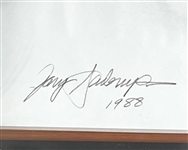 John Wayne Autographed The Cowboy Custom Display including an Original Gary Sanderup Signed Print and First Edition copy of the book America: Why I Love Her written by Wayne (PSA/DNA)