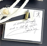 John Wayne Autographed The Cowboy Custom Display including an Original Gary Sanderup Signed Print and First Edition copy of the book America: Why I Love Her written by Wayne (PSA/DNA)