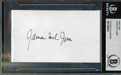 Star Wars: James Earl Jones Signed 3 x 5 Index (Beckett/BAS Encapsulated)