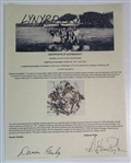 Lynyrd Skynyrd 1977 Plane Crash Artifact Display w/ Pyle & Easley Signed Certificate (JSA)