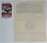 Lynyrd Skynyrd 1977 Plane Crash Artifact Display w/ Pyle & Easley Signed Certificate (JSA)