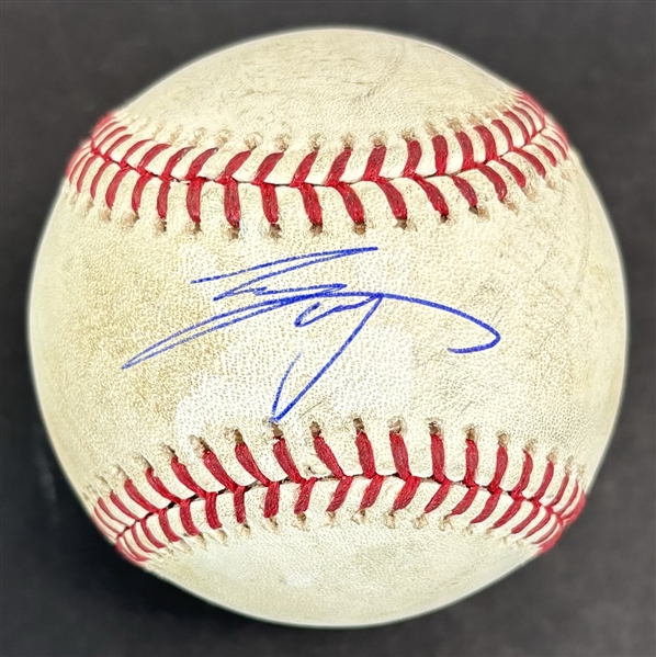 Shohei Ohtani Game Used & Signed OML Baseball :: Used 8-19-2018 TEX vs LAA (MLB Holo & PSA/DNA)