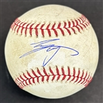 Shohei Ohtani Game Used & Signed OML Baseball :: Used 8-19-2018 TEX vs LAA (MLB Holo & PSA/DNA)