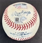 Aaron Judge Game Used & Signed OML Baseball :: 8-1-2022 NYY vs SEA :: Judge Hits 43rd HR of the Season! (Record-Setting HR Season)(MLB Holo)(Fanatics)