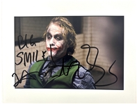 Heath Ledger Incredibly Rare Signed Official 8 x 10 Warner Bros Photograph as The Joker from The Dark Knight with Beckett/BAS Graded GEM MINT 10 Autograph!