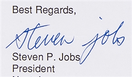 Steve Jobs ULTRA RARE Typed Signed 1986 Letter of Employment - Jobs Offers Employment at NeXT to Desired Recruit! (Beckett/BAS LOA)