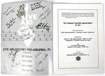 Live Aid U.S.A. Extensively-Signed Official Program w/ Bob Dylan, Rolling Stones, Led Zeppelin, Tom Petty, Madonna & Many More! (128 Total Sigs!) (Beckett/BAS LOA) 