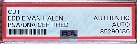 Eddie Van Halen Signed 3.5” x 5” Album Page (PSA/DNA Encapsulated)