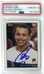 Stephen Curry Signed 2009-10 Topps #321 Rookie Card with PSA/DNA GEM MINT 10 Autograph!