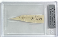 President Abraham Lincoln Choice Signed Document Segment (Beckett/BAS Encapsulated)
