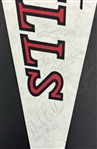 1985-86 Chicago Bulls Multi-Signed Pennant with Jordan, Oakley & More! (10 Sigs) (Beckett/BAS LOA)