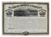 J.P. Morgan Signed Stock Certificate in Custom Framed Display (Beckett/BAS LOA)