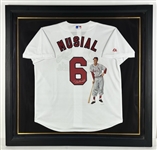 Stan Musial Signed Cardinals Jersey w/ Original Custom Artwork from Lisa Ober (Third Party Guaranteed)