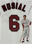 Stan Musial Signed Cardinals Jersey w/ Original Custom Artwork from Lisa Ober (Third Party Guaranteed)