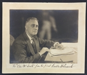 President Franklin D. Roosevelt Signed & Inscribed 9.5 x 11 Photograph (JSA LOA)