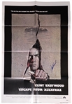 Clint Eastwood Signed 27 x 40 Original Escape from Alcatraz Poster (ACOA)