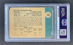 Oscar Robertson Signed 1961-62 Fleer Rookie Card (#36) with MINT 9 Autograph (PSA/DNA Encapsulated)