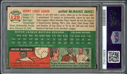 Hank Aaron Signed 1954 Topps Rookie Card with GEM MINT 10 Autograph (PSA/DNA Encapsulated)