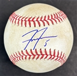 Freddie Freeman Game Used & Signed OML Baseball :: Used 5-13-2023 SD vs. LAD :: Freeman Hit for a Double! (PSA/DNA & MLB Hologram)