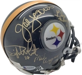 Steelers Steel Curtain Multi-Signed Mini Helmet w/ Wagner, Lambert, & More! (Beckett/BAS LOA)