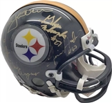 Steelers Steel Curtain Multi-Signed Mini Helmet w/ Wagner, Lambert, & More! (Beckett/BAS LOA)