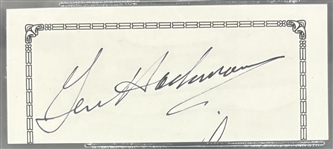 Gene Hackman Signed Bookplate Segment (Beckett/BAS Encapsulated)