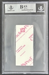 Gene Hackman Signed Bookplate Segment (Beckett/BAS Encapsulated)