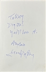 Johnny Cash Grandpa John Signed Hardcover Book (Beckett/BAS LOA)
