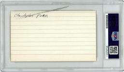 Chris Penn Signed 3 x 5 Index Card (PSA/DNA Encapsulated)