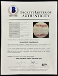 Mickey Mantle Signed & MVP '56 '57 ' 62 Insc. ONL Baseball with BAS GEM MINT 10 Autograph! (Fanatics, Beckett/BAS, PSA/DNA LOAs)