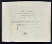 President Dwight Eisenhower Signed 1956 Presidential Appointment For Presidential Advisory Commision to Oval Office! (Beckett/BAS LOA)