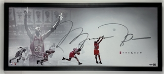 Michael Jordan Signed The Show “Last Shot” Framed Display w/ Impressive 28 Autograph(UDA COA)