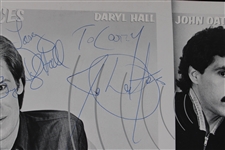 Daryl Hall & John Oates Band Signed Voices Album Cover (4 Sigs)(Beckett/BAS LOA)