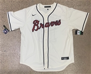 Ronald Acuña Jr. Signed White XL Nike Jersey (JSA)
