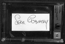 Sean Connery Signed Segment w/ Gem Mint 10 Auto! (Beckett/BAS Encapsulated)(Grad Collection)