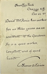 Thomas Edison ULTRA RARE Handwritten & Signed Letter with GEM MINT 10 Autograph (Beckett/BAS LOA)