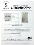 Thomas Edison ULTRA RARE Handwritten & Signed Letter with GEM MINT 10 Autograph (Beckett/BAS LOA)