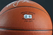 US Dream Team Christian Laettner Signed Rawlings NCAA Basketball (Beckett/BAS)