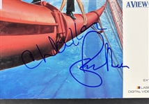 007: Roger Moore, Tanya Roberts, & Christopher Walken Signed A View to Kill LaserDisc Cover (Beckett/BAS LOA)