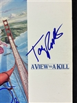 007: Roger Moore, Tanya Roberts, & Christopher Walken Signed A View to Kill LaserDisc Cover (Beckett/BAS LOA)