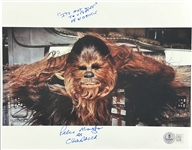 Star Wars: Peter Mayhew Signed 8 x 10 Color Photo as Chewbacca with Rare Inscription (Beckett/BAS)