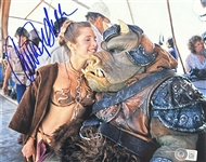 Star Wars: Carrie Fisher Signed 8 x 10 Color Photo from Behind the Scenes of Return of the Jedi (Beckett/BAS LOA)