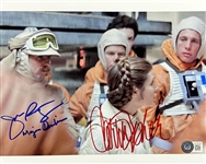 Star Wars: Carrie Fisher & John Ratzenberger Dual Signed 8 x 10 Color Photo from The Empire Strikes Back with GEM MINT 10 Autographs! (Beckett/BAS LOA)