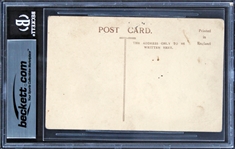 Harry Houdini Signed Postcard Photograph with Desirable Handcuff Inscription (Beckett/BAS Encapsulated)