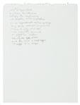 Kanye West It’s On Tonight Handwritten Lyrics (Tracks LTD)