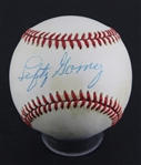 MLB Legends - Lot of 4 Individually Signed Baseballs including Gomez, Crosetti, Hubbell, and Lowe (Beckett/BAS) 
